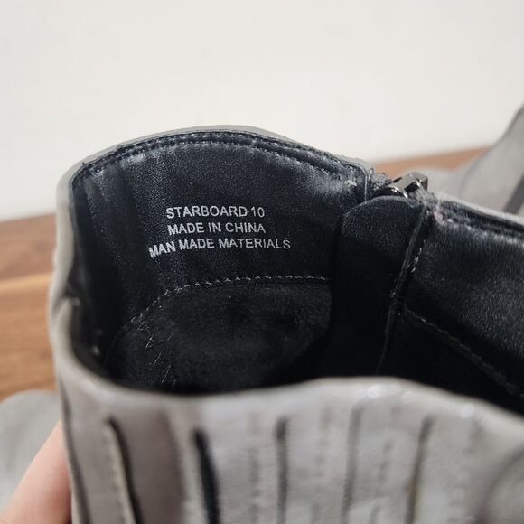 Boutique By Corkys Starboard Ankle Boot Gray Metallic Heel Western Size 10 - Picture 9 of 12